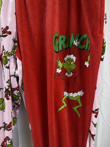 Women’s Pink The Grinch Fleece Joggers Size 2X 18W 20W Pockets - Bild 6 von 11
