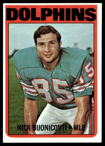 Nick Buoniconti #43 1972 Topps card