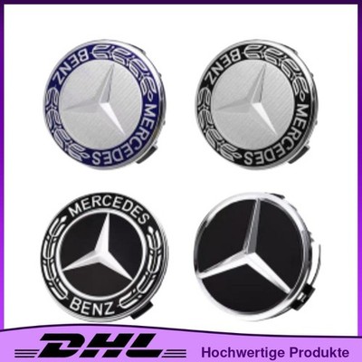 4pcs 75mm Felgendeckel Nabendeckel Radnabendeckel Radkappe Für Mercedes Benz NEU
