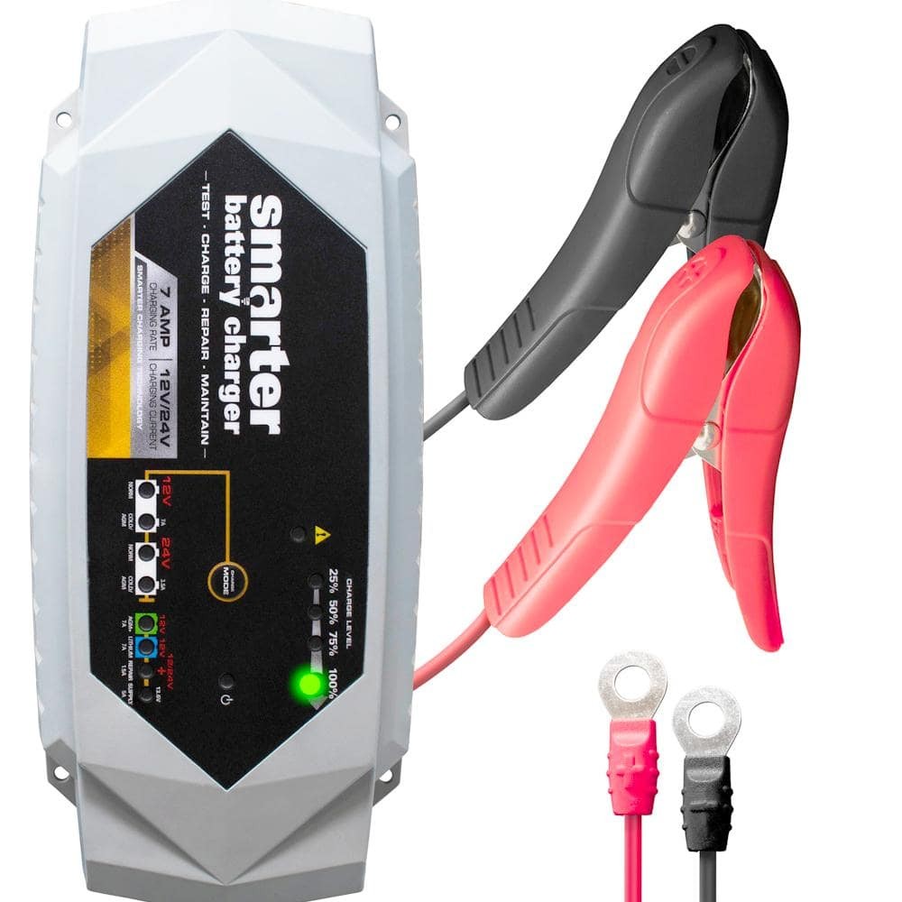 12V 24V 7A Smart Car Battery Charger Maintainer Repair Tester with Advanced Features