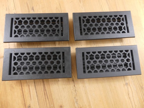4 Iron Adjustable Floor Vent Registers **READ DESCRIPTION** Honeycomb 4" X 10"