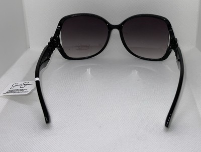 Jessica Simpson Women's Black Vented Oval Sunglasses J-6324-OX New