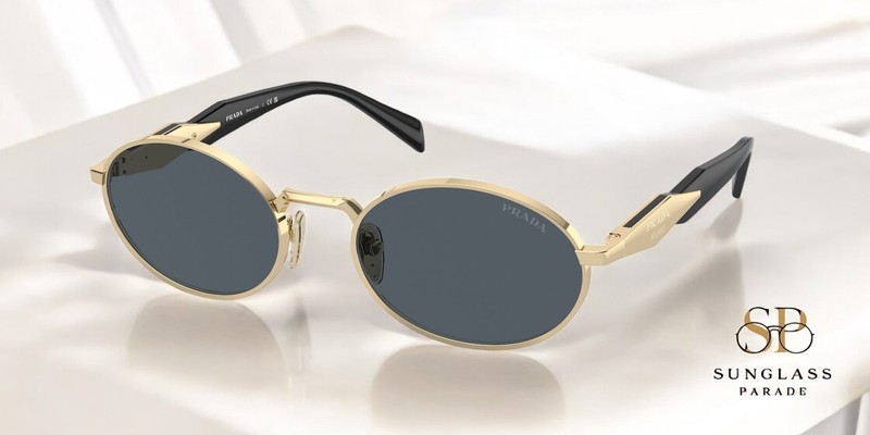 PRADA PR 65ZS ZVN09T Pale Gold Dark Grey 55 mm Women's Sunglasses