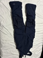 Lands' End Kids Navy Snow Bib Pants Size 6 Insulated Water Resistant Zip Pocket