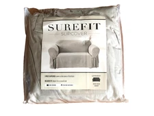 Surefit Slipcover for Loveseat Couch Heavyweight Cotton Canvas Gray Relaxed Fit