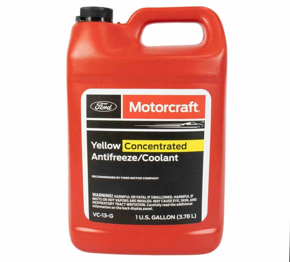 Líquido refrigerante anticongelante concentrado AMARILLO LINCOLN FORD MotorCraft de 2 galones estadounidenses Foto 4 de 4