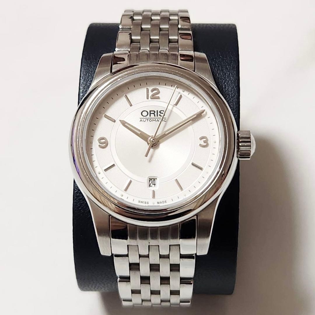 ORIS Classic Date Watch Automatic Silver Pink Dia… - image 2