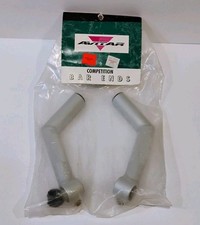 Avitar Competition Bicycle Bar Ends NOS Silver Ultra Light Clamp Ergonomic Race