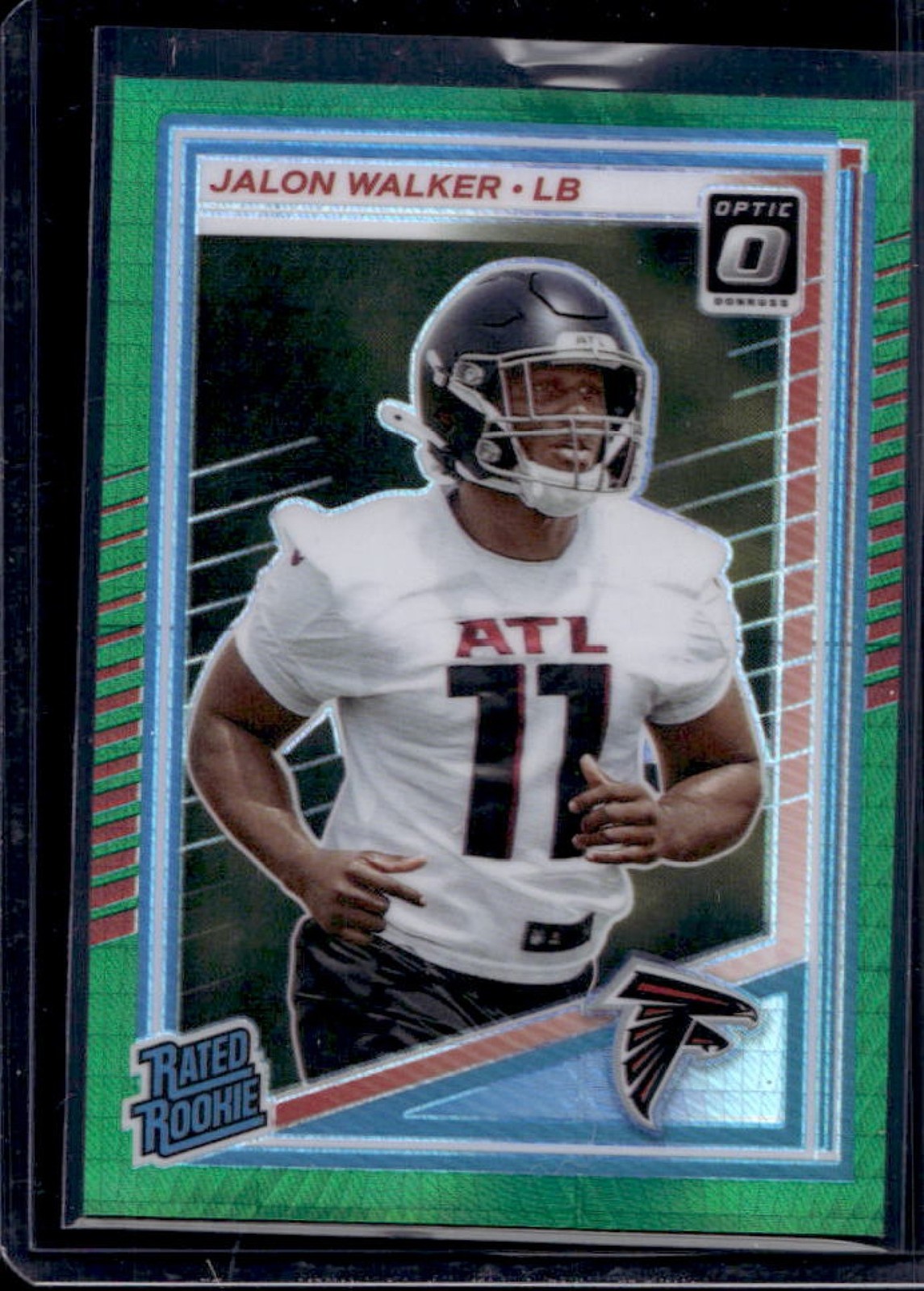 2025 Panini Donruss Optic Jalon Walker Rated Rookie Green Hyper Prizm #290