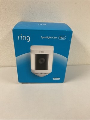 *Ring Spotlight Cam Plus Outdoor/Indoor Wireless Battery Camera - White, T8-26