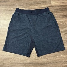 Lululemon T.H.E. Shorts 11" Mens XL Navy Blue Linerless Athleisure Gym Stretch