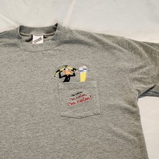 Vintage Looney Tunes Polo Daffy Duck Warner Bros Studio Store T-Shirt M Y2K