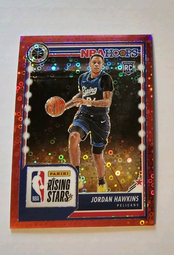 2023-24 Panini Hoops Premium Stock Jordan Hawkins RC #288 Red Disco Prizm /149
