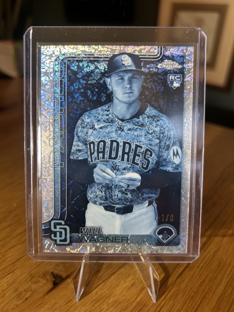 2025 Topps Chrome Update Will Wagner FrozenFractor (rare negative number) -1/0