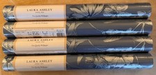 Image of Laura Ashley Summerhill Midnight Blue Floral Wallpaper 4 rolls same batch New