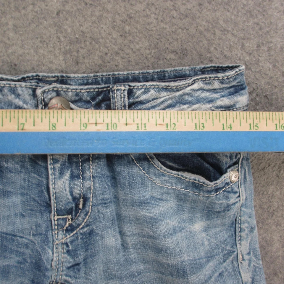 Pantalones de mezclilla ajustados lavado claro Miss Me para mujer 28 bolsillos adornados JD1054S2 Foto 3 de 4