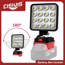 Wireless LED Work Light for Milwaukee M 18 18V Battery w/USB Cordless Outdoor
