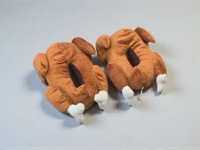 New Turkey Leg Drumstick Slippers Adult Toddler White Elephant Thanksgiving S/M