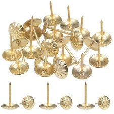 200 Pcs 7/16 Inch Upholstery Tacks Furniture Nails Gold Decorative DIY Project