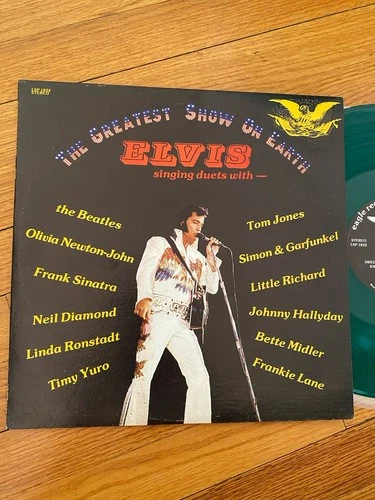 ELVIS PRESLEY THE GREATEST SHOW ON EARTH ￼NM LP MORE GREEN VINYL FREE SHIP