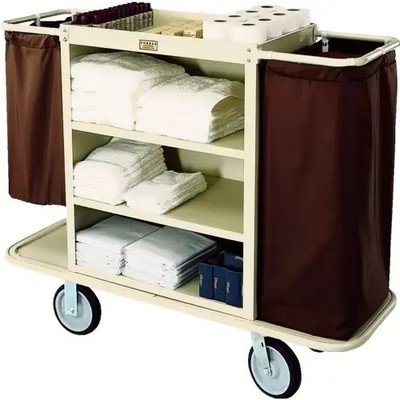 BRAND NEW Forbes 3 Shelf Housekeeping Cart Beige 000000002104 *SHIPS FREE*