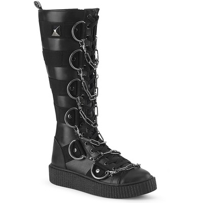 Pleaser Demonia 1''Pf Round Toe Knee High Creeper Boots Adult Unisex Sneeker/405