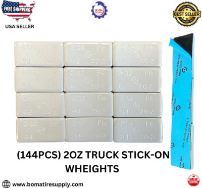 (144PCS) 2oz Truck Stick-On Self-Adhesive Grey Wheel Tire Balancing Weights USA