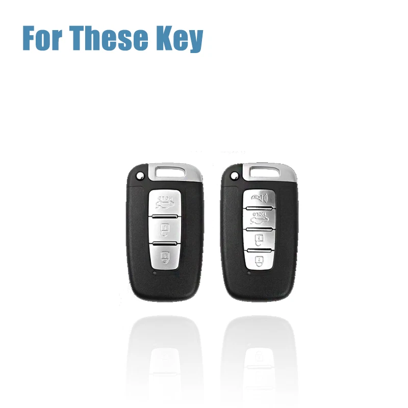 Zinc Alloy TPU Car Fob Key Case Cover For Hyundai Equus Elantra Veloster Sonata - Image 2 of 4