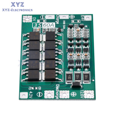 3S/4S 25A 40A 60A BMS Charger PCB Li-ion Li-ion 18650 Battery Protection Board