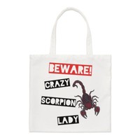 Beware VerrüCkt Skorpion Damen Regular Tragetasche Lustig Tier Schulter Shopper