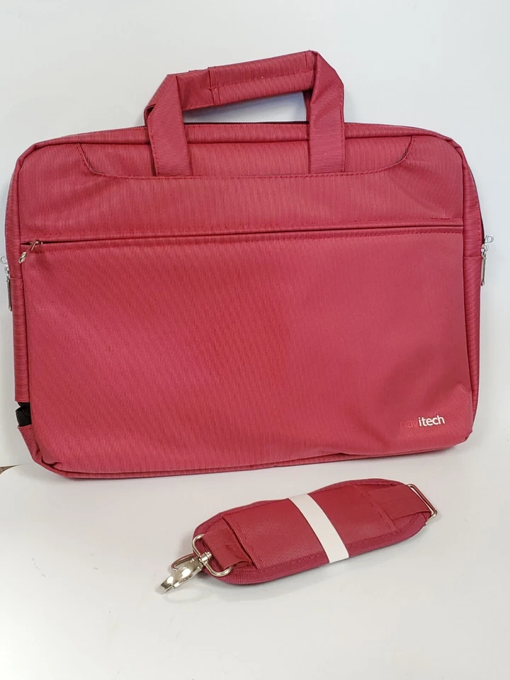 Navitech Royal Red Briefcase Bag for Laptop up to 16" Shoulder Strap NEW - Image 4 of 4