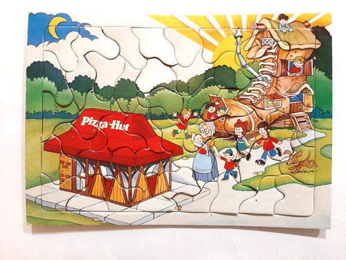 1978 Pizza Hut Restaurant Children's Jigsaw Puzzle Game Board - Complete Rare