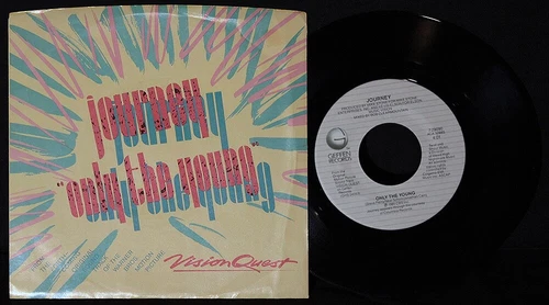 Journey-Only The Young-Vision Quest-Geffen 7-29090-Vintage '85 Picture Slv 45!!