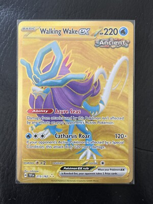 Walking Wake ex 215/162 Hyper Gold Rare Full Art Temporal Forces Pokemon  TCG | eBay