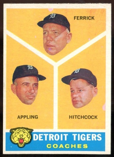 1960 Topps #461 Detroit Tigers Coaching Staff EX-MT+