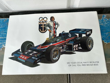 Poster Go Navy Indy 500 Car Lot of 10 Old Sto...