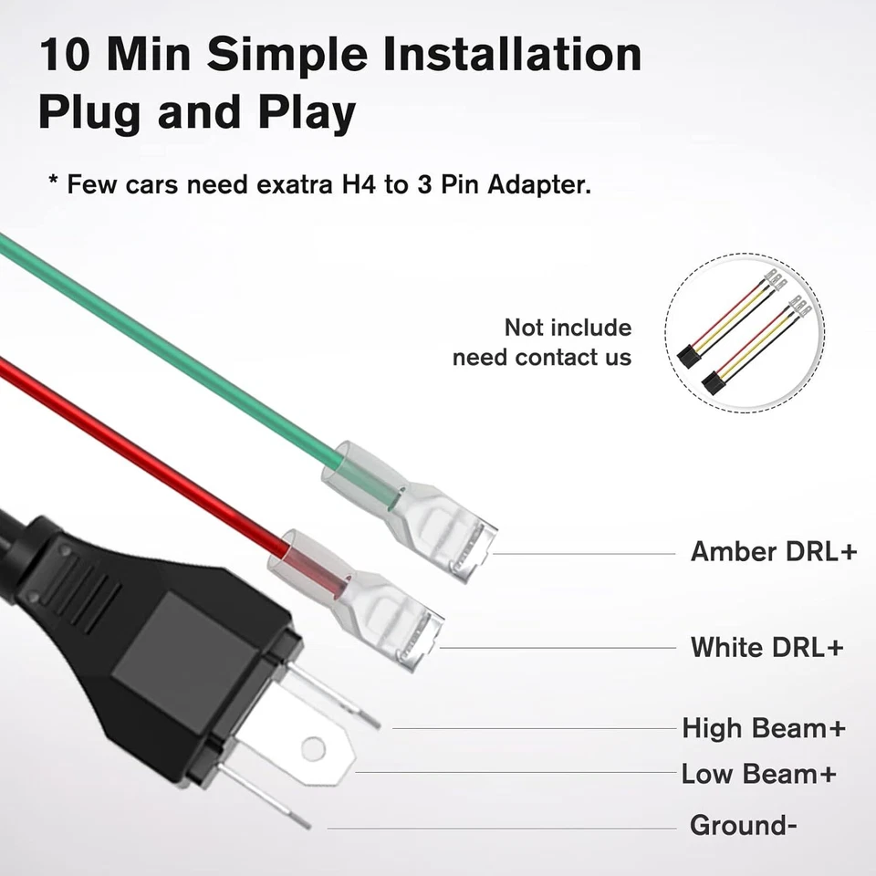 Для Chevrolet C10 C20 C30 K10 K20 K30 7x6 дюймов светодиодные фары дальнего ближнего света дневные ходовые огни - Изображение 3 из 4