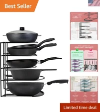 Stylish Pots & Pans Organizer with 5-Tier Design - Free-Standing/Walls Mountable