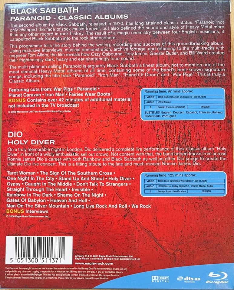 Metal Box Vol. 2 - Black Sabbath Paranoid / Dio Holy Diver Exclusive Box NEU OVP - Bild 2 von 4