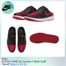 Nike Air Jordan 1 Mule Golf Bred FJ1214-001 Red Black Men's US4-14 NEW