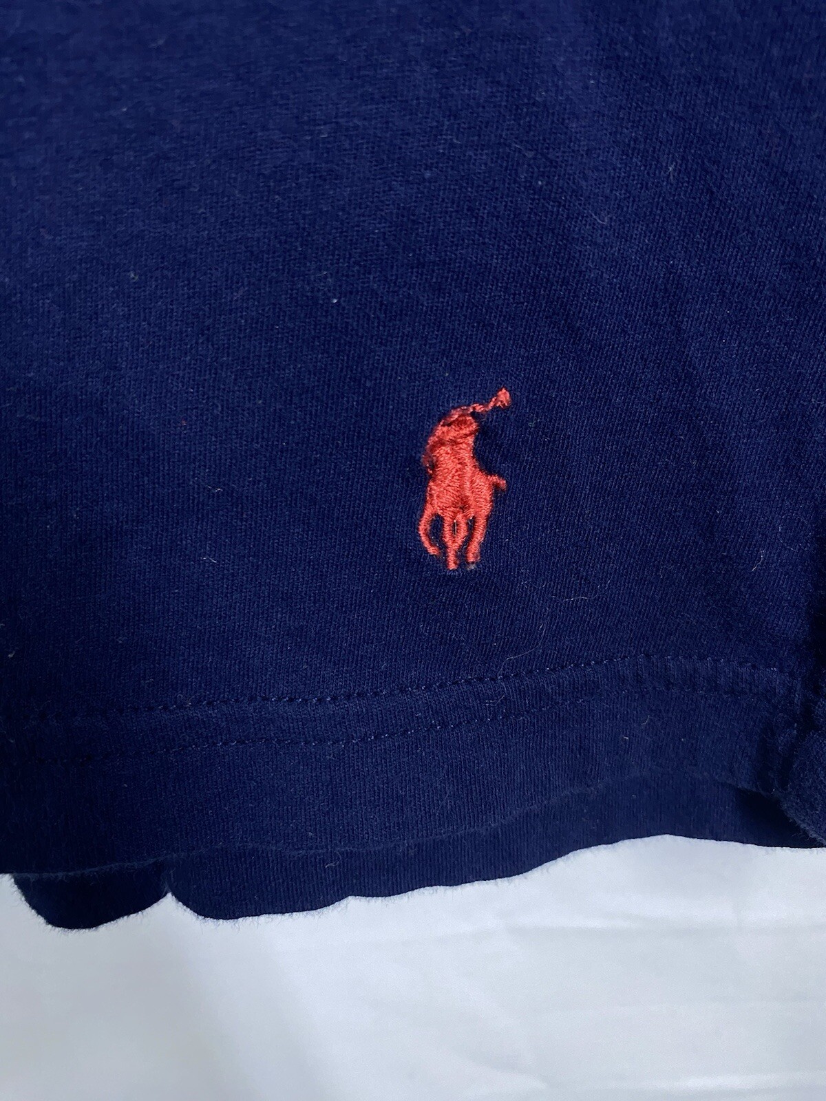 Polo Ralph Lauren camicia uomo grande blu navy manica lunga pony pullover girocollo USA