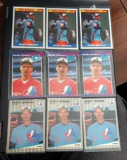1989 MIXED BRAND RANDY JOHNSON RC HOF BASEBALL LOT OF 9 Donruss, Score, Fleer