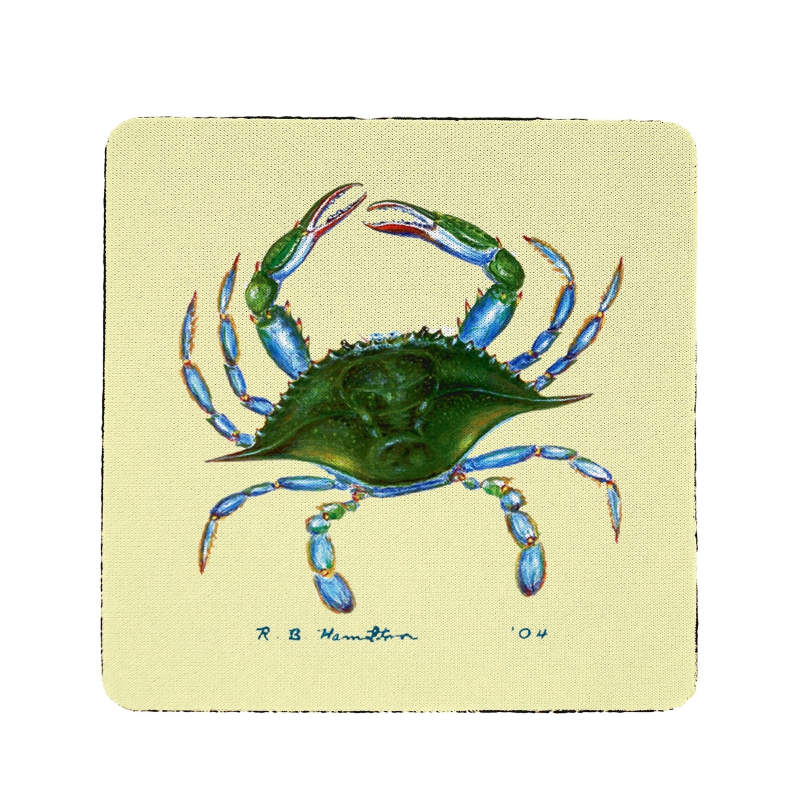 Betsy Drake Blue Crab Neoprene Coaster Set of 4