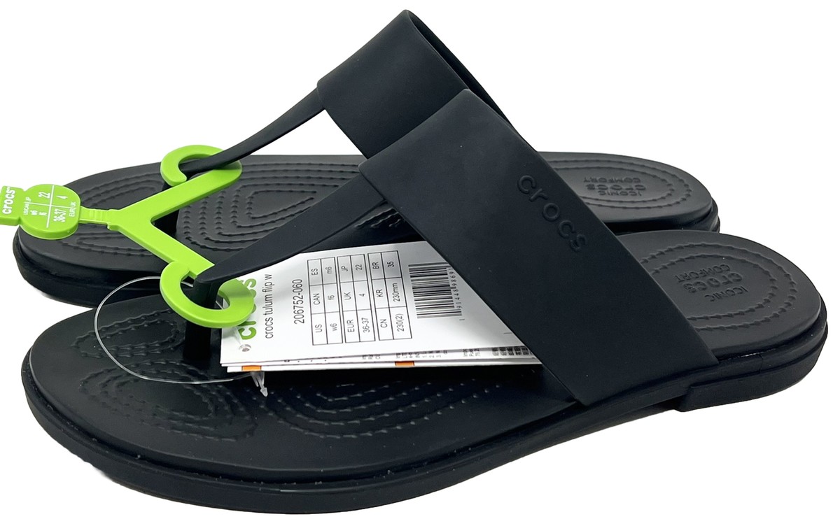 ◆CROCS◆ Women's Tulum Flip W VA 23SWFP206752 Crocs Women's Tulum Flip Sandals - Walmart.com