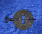 Vintage Griswold 7" Cast Iron Stove Pipe Damper w/ Reversible Steel Spindle