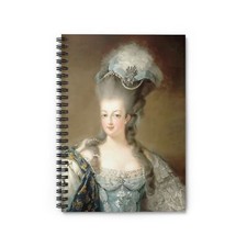 French Queen Marie Antoinette Spiral Notebook - Ruled Line for Creative Minds