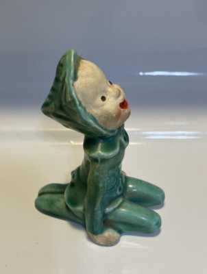Vintage Millesan Drews Green Kneeling Pixie
