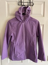 FREE COUNTRY Jacket Womens Girls Hooded Softshell Jacket Purple Size 14/16
