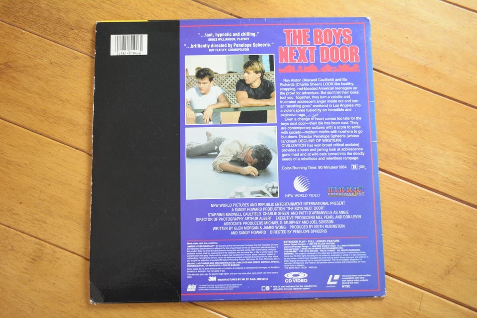 THE BOYS NEXT DOOR laserdisc LD CHARLIE SHEEN [51] Foto 2 de 4