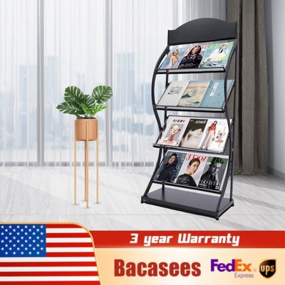 Multi-layer Book Shelf Rack Floor Storage Display Rack USspaper Comic Display